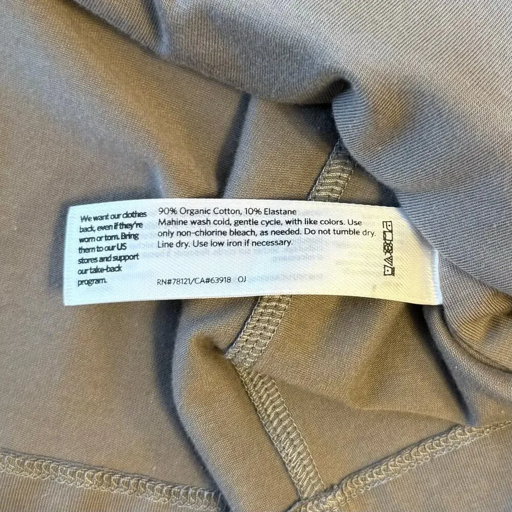 Eileen Fisher Sweatshirt Organic Cotton Jersey High Collar Zip Jacket Taupe XS